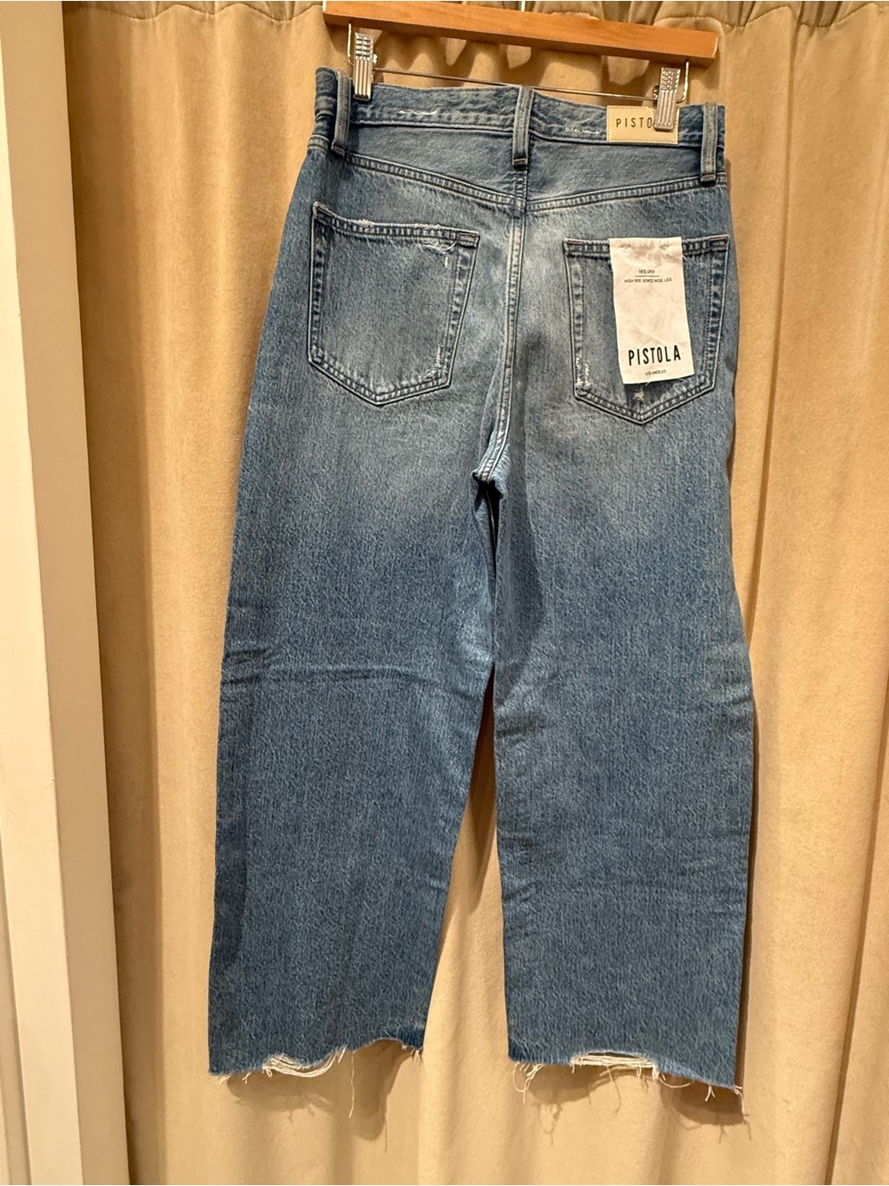 Pistola Tate Cropped High Rise Bow Legged Jeans - Picture 12 of 12